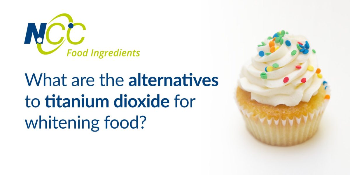What are the alternatives to titanium dioxide for whitening food?