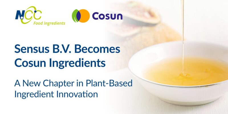 Sensus B.V. Becomes Cosun Ingredients Sensus B.V. Becomes Cosun Ingredients